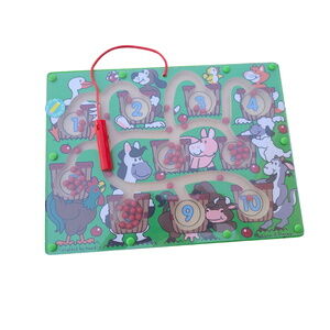 Melissa & Doug Wooden Farm‎ Animals Magnetic Maze Number Skills Learning Toy